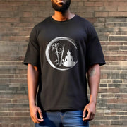 Buddha Stones Zen Buddha Statue Sitting Bamboo Meditation Tee T-shirt