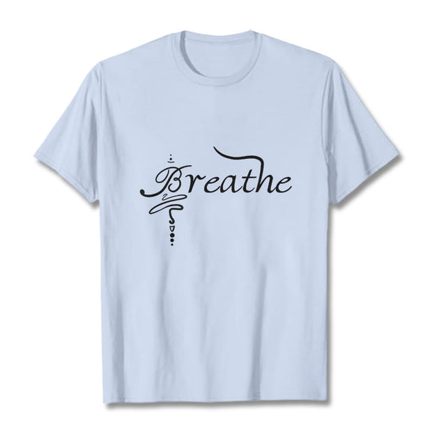 Buddha Stones Breathe Word Tee T-shirt