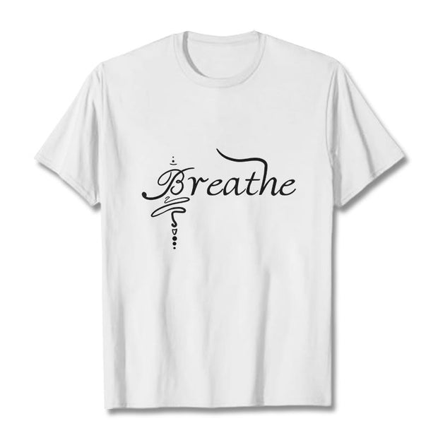 Buddha Stones Breathe Word Tee T-shirt
