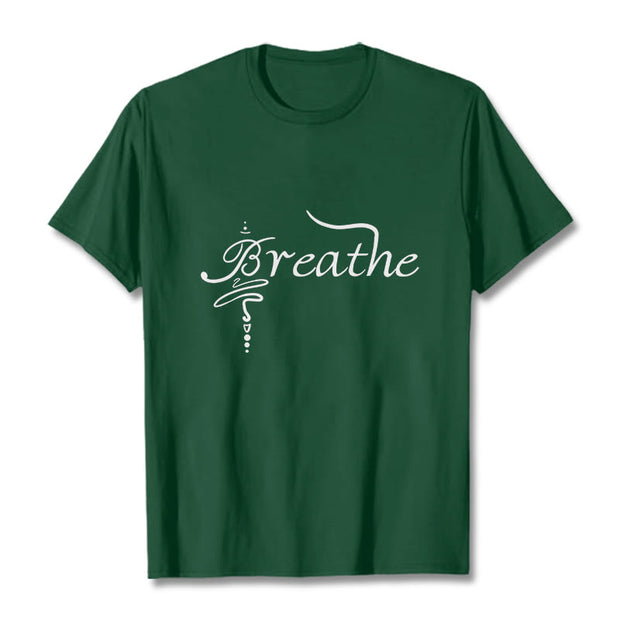 Buddha Stones Breathe Word Tee T-shirt