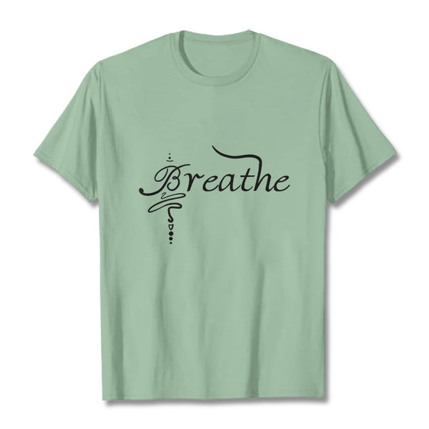 Buddha Stones Breathe Word Tee T-shirt