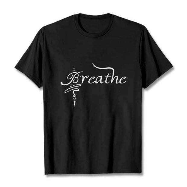Buddha Stones Breathe Word Tee T-shirt