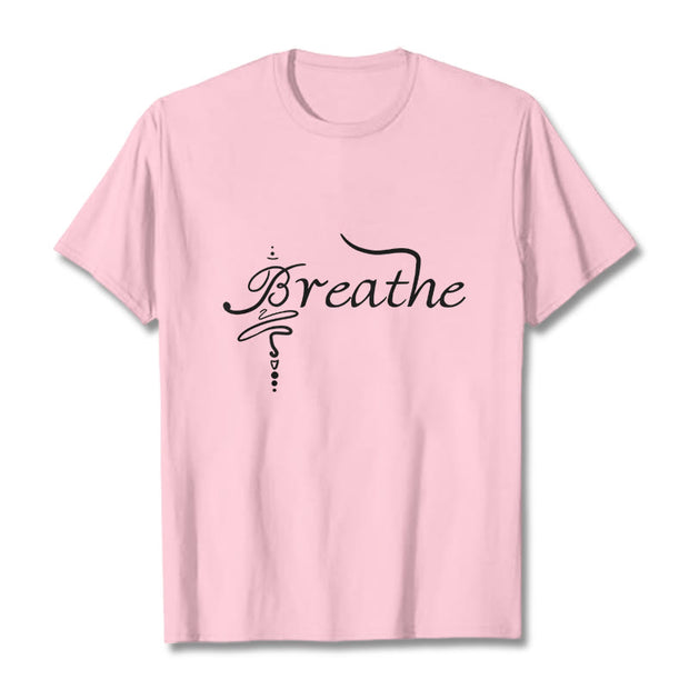 Buddha Stones Breathe Word Tee T-shirt