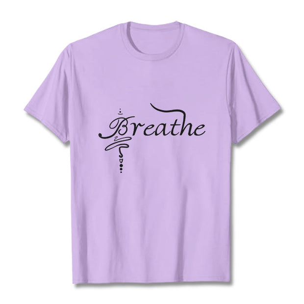 Buddha Stones Breathe Word Tee T-shirt