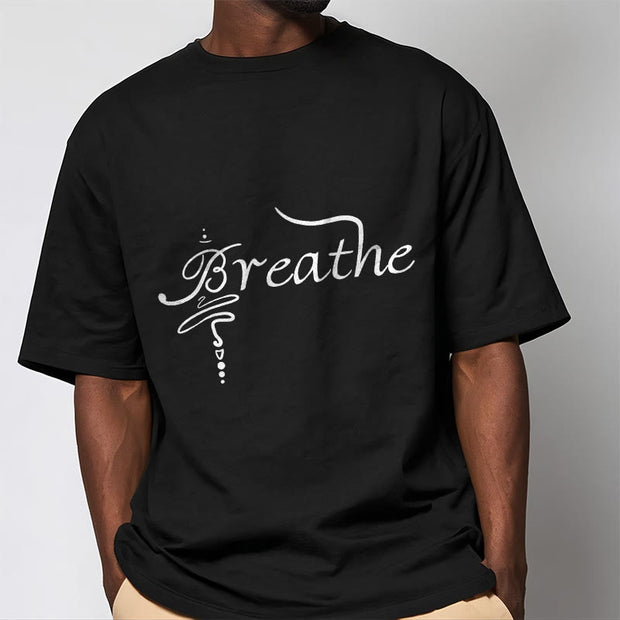 Buddha Stones Breathe Word Tee T-shirt