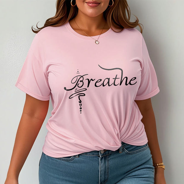 Buddha Stones Breathe Word Tee T-shirt