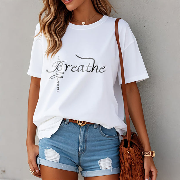 Buddha Stones Breathe Word Tee T-shirt