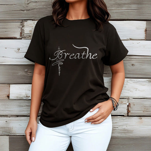 Buddha Stones Breathe Word Tee T-shirt