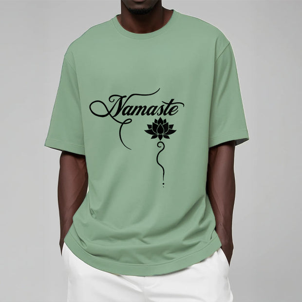 Buddha Stones HELLO Hindi Lotus Tee T-shirt