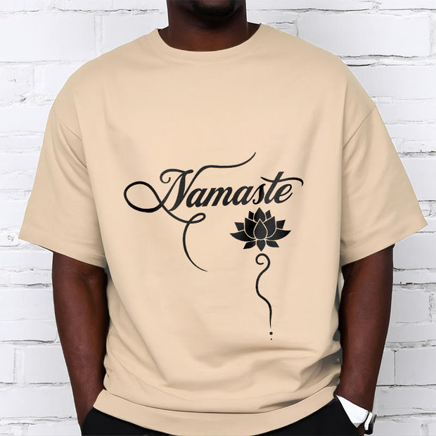 Buddha Stones HELLO Hindi Lotus Tee T-shirt