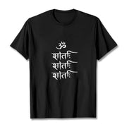Buddha Stones OM MANTRA Sanskrit Pattern Tee T-shirt