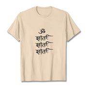 Buddha Stones OM MANTRA Sanskrit Pattern Tee T-shirt