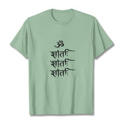 Buddha Stones OM MANTRA Sanskrit Pattern Tee T-shirt