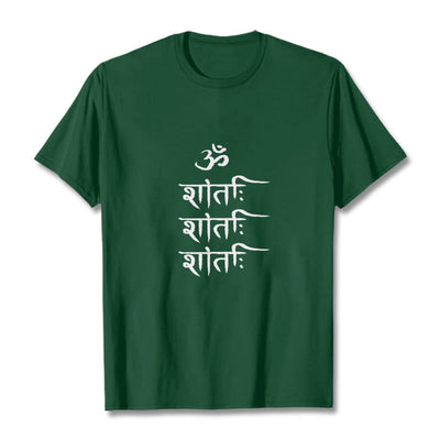 Buddha Stones OM MANTRA Sanskrit Pattern Tee T-shirt