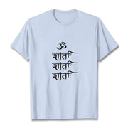 Buddha Stones OM MANTRA Sanskrit Pattern Tee T-shirt