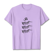 Buddha Stones OM MANTRA Sanskrit Pattern Tee T-shirt