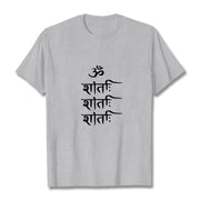 Buddha Stones OM MANTRA Sanskrit Pattern Tee T-shirt