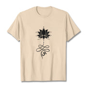 Buddha Stones Lotus OM Sanskrit Tee T-shirt
