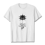 Buddha Stones Lotus OM Sanskrit Tee T-shirt