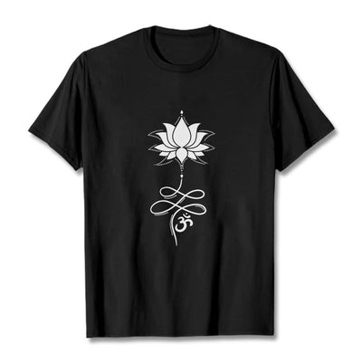 Buddha Stones Lotus OM Sanskrit Tee T-shirt