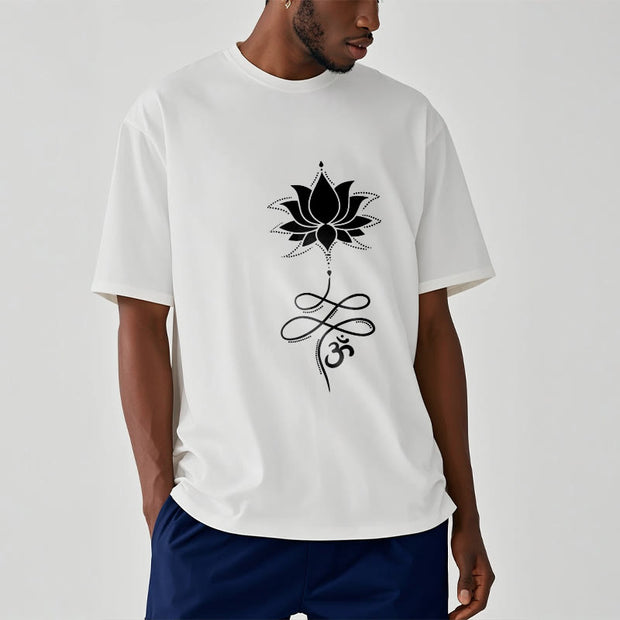 Buddha Stones Lotus OM Sanskrit Tee T-shirt