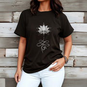Buddha Stones Lotus OM Sanskrit Tee T-shirt
