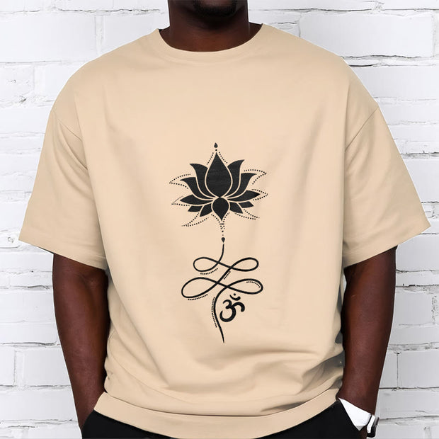 Buddha Stones Lotus OM Sanskrit Tee T-shirt