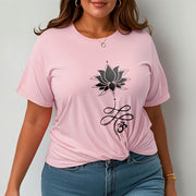 Buddha Stones Lotus OM Sanskrit Tee T-shirt