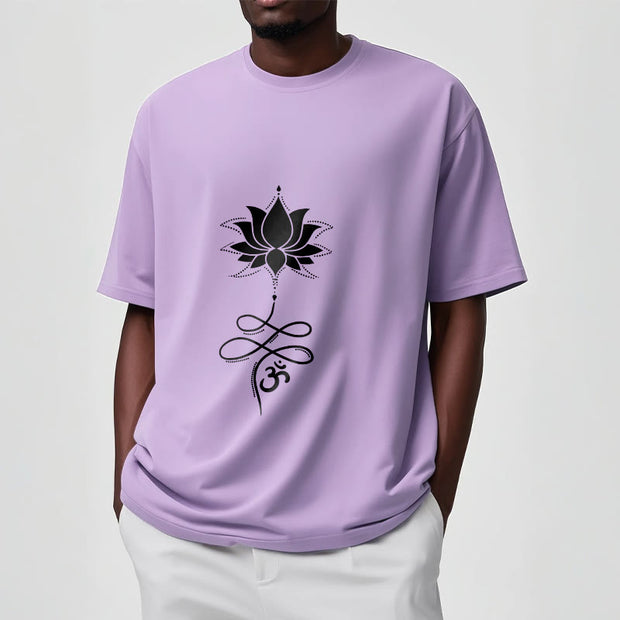 Buddha Stones Lotus OM Sanskrit Tee T-shirt