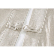 Buddha Stones Vintage Plain Tang Suit Chinese Frog-Button Cotton Linen Men's Shirt Jacket With Pockets