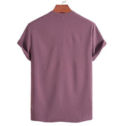 Buddha Stones Vintage Casual Plain Chinese Frog-Button Simple Design Men's Cotton Linen Shirt