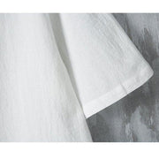 Buddha Stones Daily Casual Plain Chinese Frog-Button Men's Short Sleeve Cotton Linen Shirt