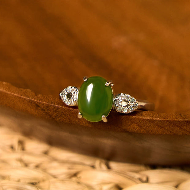 FREE Today: Prosperity and Luck Natural Jade Adjustable Buckle Ring