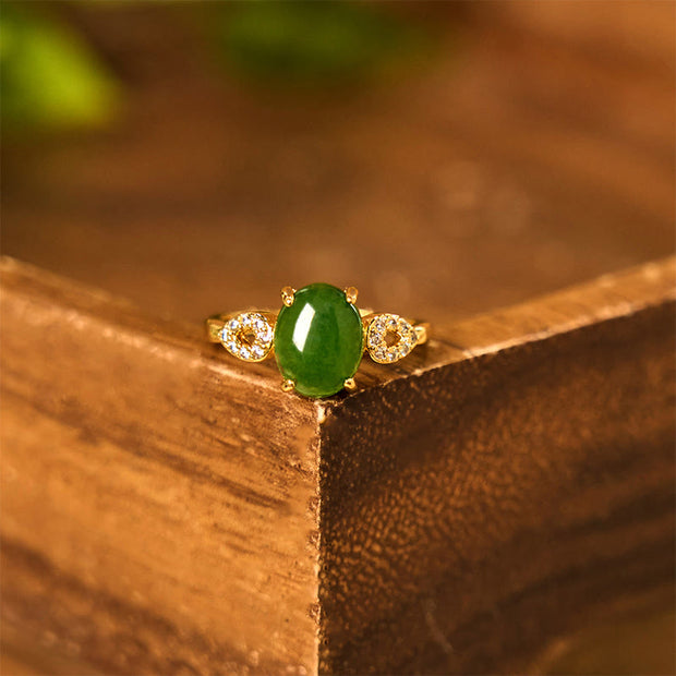 FREE Today: Prosperity and Luck Natural Jade Adjustable Buckle Ring
