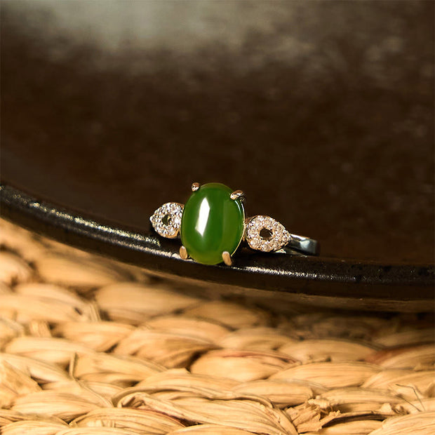 FREE Today: Prosperity and Luck Natural Jade Adjustable Buckle Ring