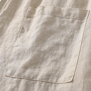 Buddha Stones Summer Plain Casual Frog-Button Women's Cotton Linen Harem Pants With Pockets