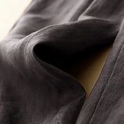 Buddha Stones Summer Plain Casual 7-8 Length Buttons Women's Cotton Linen Harem Pants With Pockets
