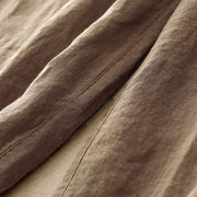 Buddha Stones Summer Plain Casual 7-8 Length Lace-up Women's Cotton Linen Harem Pants With Pockets