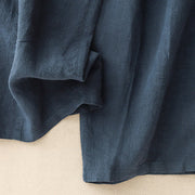 Buddha Stones Summer Plain Casual 7-8 Length Lace-up Women's Cotton Linen Harem Pants With Pockets