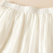 Buddha Stones Summer Plain Casual 7-8 Length Women's Double Layer Cotton Linen Harem Pants With Pockets