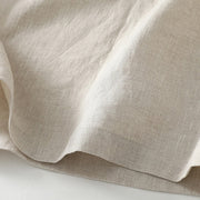 Buddha Stones Summer Casual Plain Design V-Neck Short Sleeve Cotton Linen Midi Dress With Pockets