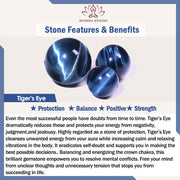 Buddha Stones Natural Blue Tiger Eye Hand-woven Colored Rope Double Row Beads Balance Bracelet