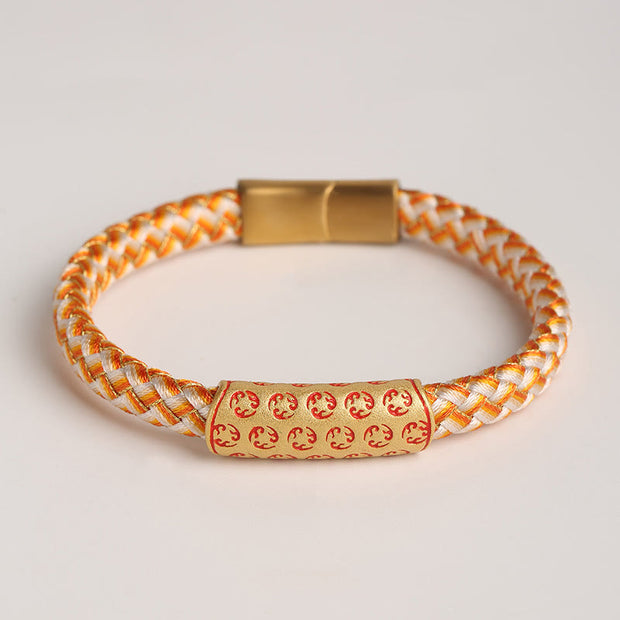Buddha Stones Tibetan Hot Wheels Various Colors Rope Diamond Knot Luck Buckle Bracelet