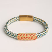 Buddha Stones Tibetan Hot Wheels Various Colors Rope Diamond Knot Luck Buckle Bracelet