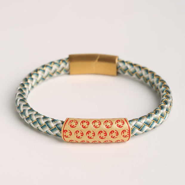 Buddha Stones Tibetan Hot Wheels Various Colors Rope Diamond Knot Luck Buckle Bracelet