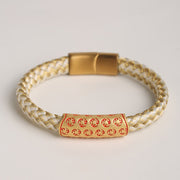 Buddha Stones Tibetan Hot Wheels Various Colors Rope Diamond Knot Luck Buckle Bracelet