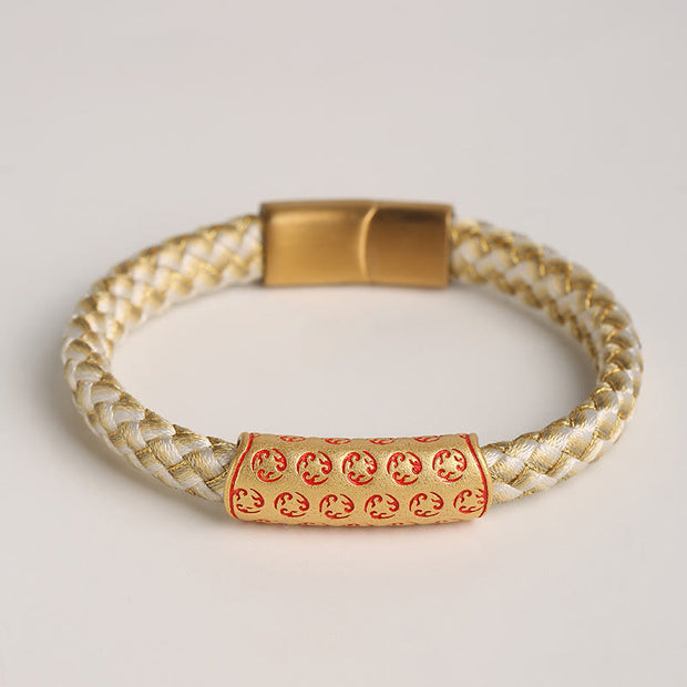 Buddha Stones Tibetan Hot Wheels Various Colors Rope Diamond Knot Luck Buckle Bracelet