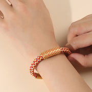 Buddha Stones Tibetan Hot Wheels Various Colors Rope Diamond Knot Luck Buckle Bracelet
