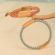 Buddha Stones Tibetan Hot Wheels Various Colors Rope Diamond Knot Luck Buckle Bracelet
