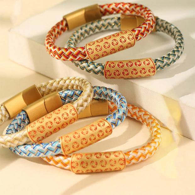 Buddha Stones Tibetan Hot Wheels Various Colors Rope Diamond Knot Luck Buckle Bracelet